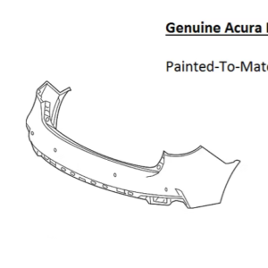 Painted 2017-2020 Acura MDX Rear Bumper Cover | Genuine OEM