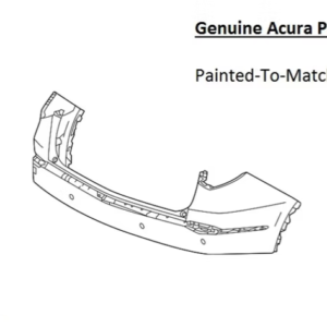 Painted 2022-2024 Acura MDX Rear Bumper | Genuine OEM