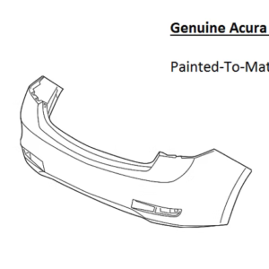 Painted 2013-2015 Acura ILX Rear Bumper Cover | Genuine OEM