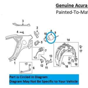 Painted 2023-2026 Acura Integra Fuel Door | Genuine OEM