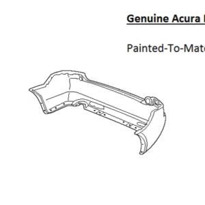 Painted 2006-2008 Acura TSX Rear Bumper Cover | Genuine OEM