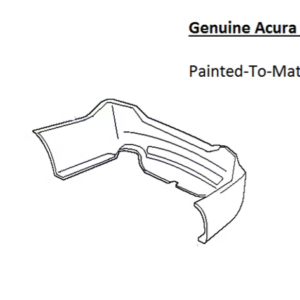 Painted 2009-2012 Acura RL Rear Bumper Cover | Genuine OEM