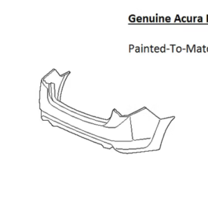 Painted 2009-2014 Acura TSX Rear Bumper Cover | Genuine OEM
