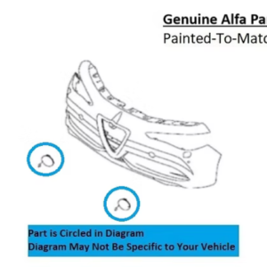 Painted 2017-2019 Alfa Romeo Giulia Front Tow Hook Cover | Genuine OEM