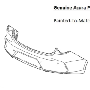 Painted 2021-2025 Acura TLX Rear Bumper | Genuine OEM