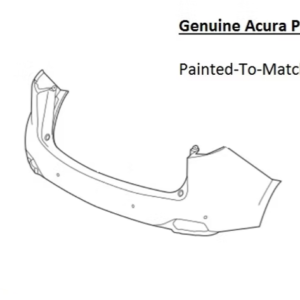 Painted 2022-2024 Acura RDX Rear Bumper | Genuine OEM