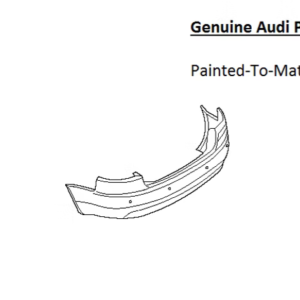Painted 2005-2008 Audi A4 A4 Quattro Rear Bumper Cover | Genuine OEM