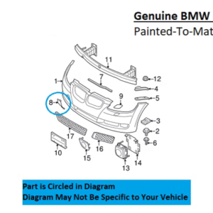 Painted 2007-2010 BMW 328 335 Coupe Convertible Front Tow Hook Cover | Genuine