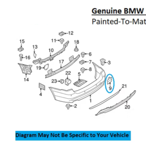 Painted 2007-2010 BMW 328 335 Coupe Convertible Rear Tow Hook Cover | Genuine