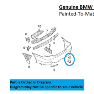 Painted 2008-2010 BMW 5 Series 528 535 550 Rear Tow Hook Cover | Genuine OEM