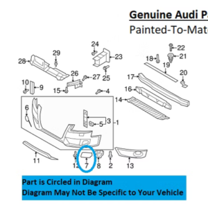 Painted 2008-2012 Audi A5 A5 Quattro Headlamp Washer Cover | Genuine OEM