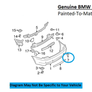 Painted 2008-2013 BMW M3 Rear Tow Hook Cover | Genuine OEM