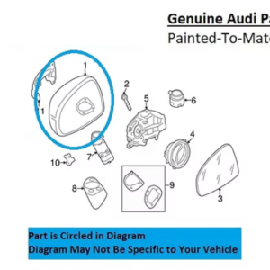 Painted 2008-2015 Audi TT Quattro Side Mirror Cover | Genuine OEM