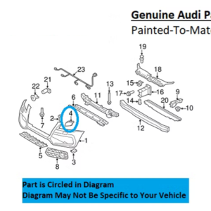 Painted 2009-2012 Audi Q5 Q5 Quattro Headlamp Washer Cover | Genuine OEM