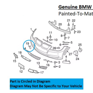Painted 2009-2012 BMW 328 335 Sedan Wagon Front Tow Hook Cover | Genuine OEM