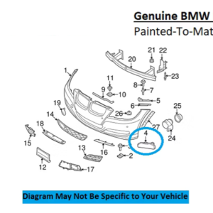 Painted 2009-2012 BMW 328 335 Sedan Wagon Headlamp Washer Cover | Genuine OEM