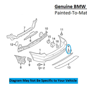 Painted 2009-2012 BMW 328 335 Sedan Wagon Rear Tow Hook Cover | Genuine OEM