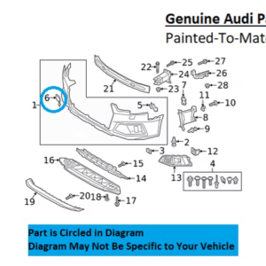 Painted 2009-2013 Audi A3 A3 Quattro Front Tow Hook Cover | Genuine OEM