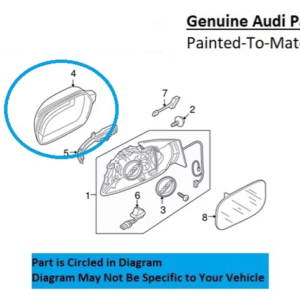 Painted 2009-2017 Audi Q5 Side Mirror Cover | Genuine OEM