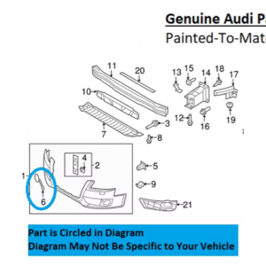 Painted 2010-2012 Audi S4 Front Tow Hook Cover | Genuine OEM