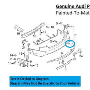 Painted 2010-2012 Audi S4 Rear Tow Hook Cover | Genuine OEM