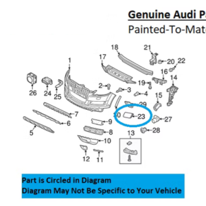 Painted 2010-2015 Audi Q7 Headlamp Washer Cover | Genuine OEM