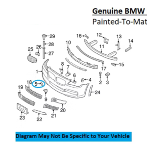 Painted 2010-2015 BMW 7 Series 740 750 760 Front Tow Hook Cover | Genuine OEM