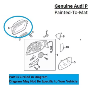 Painted 2010-2016 Audi A4 A4 Quattro Side Mirror Cover | Genuine OEM