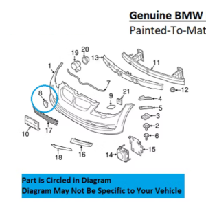 Painted 2011-2013 BMW 328 335 Coupe Convertible Front Tow Hook Cover | Genuine