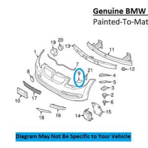 Painted 2011-2013 BMW 328 335 Coupe Convertible Headlamp Washer Cover | Genuine
