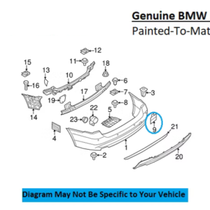 Painted 2011-2013 BMW 328 335 Coupe Convertible Rear Tow Hook Cover | Genuine OE
