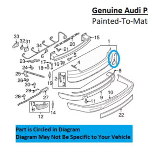 Painted 2011-2014 Audi A8 Quattro Rear Tow Hook Cover | Genuine OEM