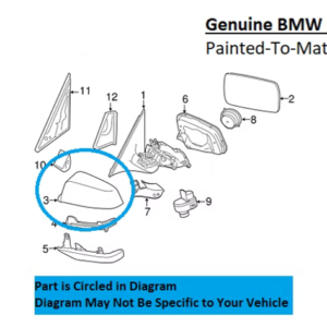 Painted 2011-2016 BMW 5 Series 528 535 550 Side Mirror Cover | Genuine OEM