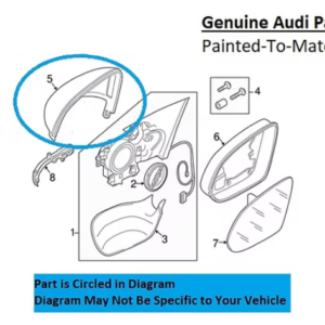 Painted 2011-2018 Audi A8 Quattro Side Mirror Cover | Genuine OEM