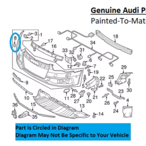 Painted 2012-2015 Audi A6 A6 Quattro Front Tow Hook Cover | Genuine OEM
