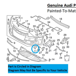 Painted 2012-2015 Audi A6 A6 Quattro Headlamp Washer Cover | Genuine OEM