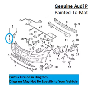 Painted 2012-2015 Audi A7 Quattro Front Tow Hook Cover | Genuine OEM