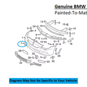 Painted 2012-2015 BMW 6 Series 640 650 Front Tow Hook Cover | Genuine OEM