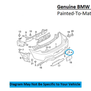 Painted 2012-2015 BMW 6 Series 640 650 Rear Tow Hook Cover | Genuine OEM
