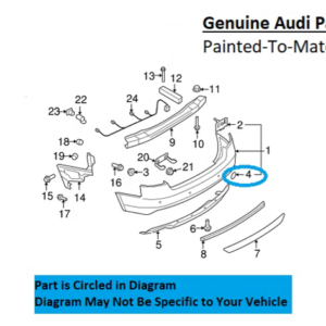 Painted 2012-2017 Audi S5 Rear Tow Hook Cover | Genuine OEM