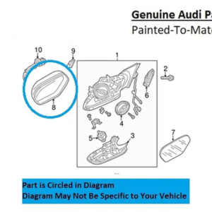 Painted 2012-2018 Audi A6 A6 Quattro Side Mirror Cover | Genuine OEM
