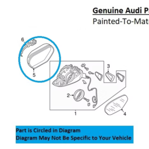 Painted 2012-2018 Audi A7 Quattro Side Mirror Cover | Genuine OEM