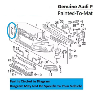 Painted 2013-2015 Audi RS5 Front Tow Hook Cover | Genuine OEM