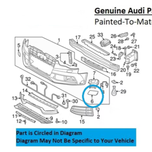 Painted 2013-2015 Audi RS5 Headlamp Washer Cover | Genuine OEM