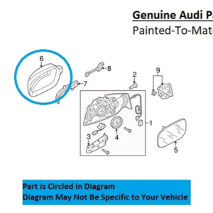 Painted 2013-2015 Audi RS5 Side Mirror Cover | Genuine OEM