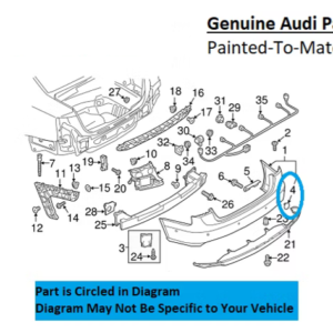 Painted 2013-2015 Audi S6 Rear Tow Hook Cover | Genuine OEM