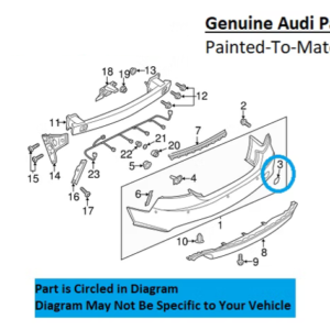Painted 2013-2015 Audi S7 Rear Tow Hook Cover | Genuine OEM