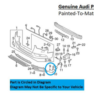 Painted 2013-2016 Audi A4 A4 Quattro Headlamp Washer Cover | Genuine OEM