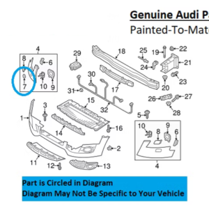 Painted 2013-2016 Audi Allroad Genuine OEM Front Tow Hook Cover