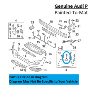 Painted 2013-2016 Audi Allroad Headlamp Washer Cover | Genuine OEM
